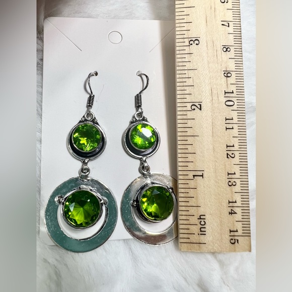Peridot 925 Earrings - Picture 4 of 5